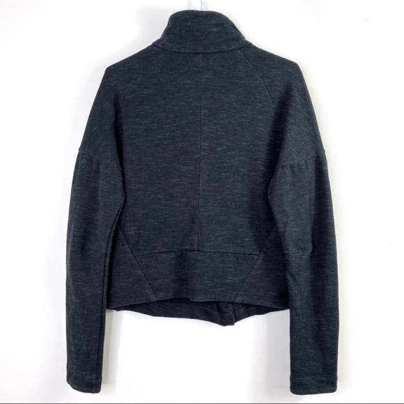 ADIDAS Heartracer Turtle-neck Jersey Moto Jacket in Space Dark Gray - Picture 4 of 9